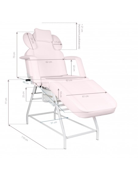 PINK TREATMENT CHAIR FOR LASHES IVETTE