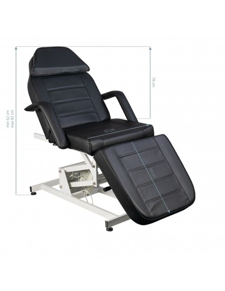 COSMETIC ELECTRIC CHAIR. AZZURRO 673A 1 MOTOR BLACK