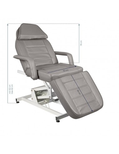 COSMETIC ELECTRIC CHAIR. AZZURRO 673A 1 MOTOR GRAY