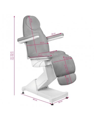 COSMETIC ELECTRIC CHAIR. BASIC 158 3 MOT. GRAY