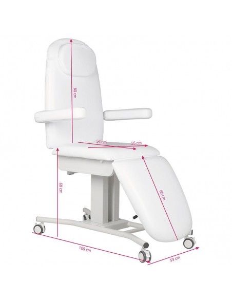 COSMETIC CHAIR ON WHEEL A-240 WHITE