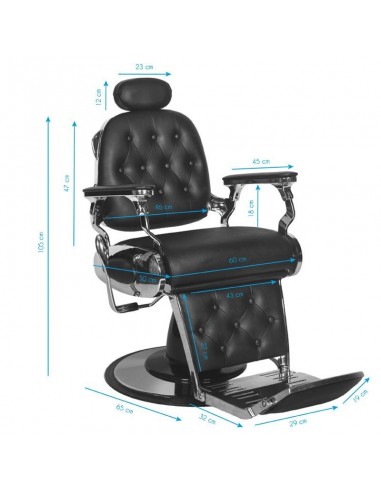 GABBIANO BARBER CHAIR FRANCESCO BLACK