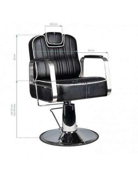 GABBIANO BARBER CHAIR MATTEO BLACK