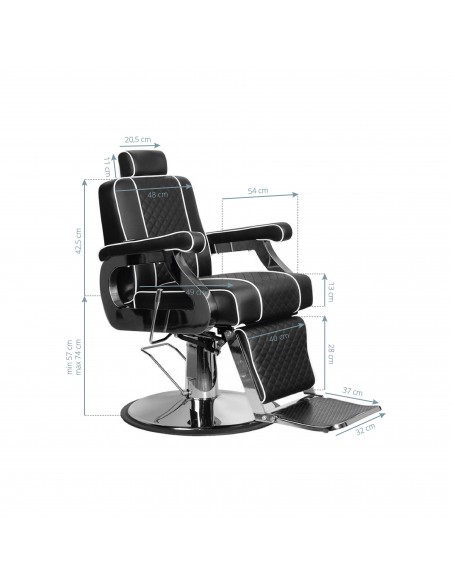 GABBIANO BARBER CHAIR PAULO BLACK