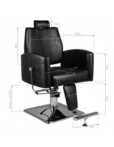 HAIR SYSTEM BARBER CHAIR SM184 BLACK