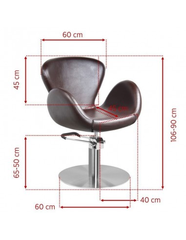 GABBIANO HAIRDRESSING CHAIR AMSTERDAM BROWN
