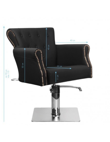 HAIR SYSTEM HAIRDRESSING CHAIR BER 8541 BLACK