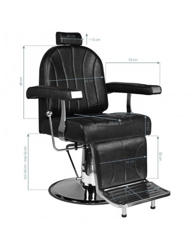HAIR SYSTEM BARBER CHAIR SM138 BLACK