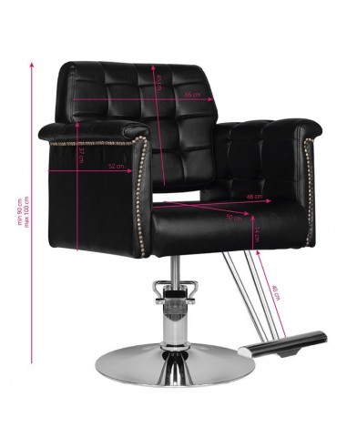 HAIR SYSTEM HAIRDRESSING CHAIR HS48 BLACK