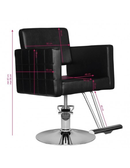 HAIR SYSTEM HAIRDRESSING CHAIR HS33 BLACK