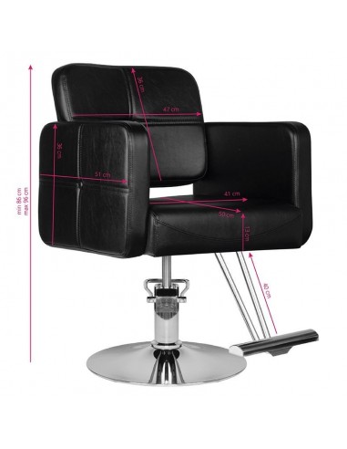 HAIR SYSTEM HAIRDRESSING CHAIR HS10 BLACK