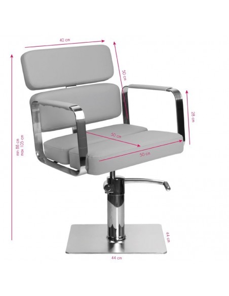 GABBIANO HAIRDRESSING CHAIR PORTO GRAY