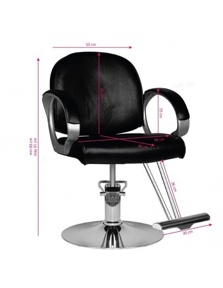 HAIR SYSTEM HAIRDRESSING CHAIR HS00 BLACK