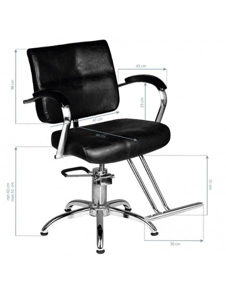 HAIR SYSTEM HAIRDRESSING CHAIR SM361 BLACK