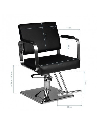 HAIR SYSTEM HAIRDRESSING CHAIR HS202 BLACK