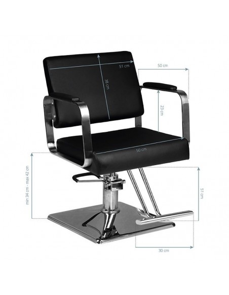 HAIR SYSTEM HAIRDRESSING CHAIR HS202 BLACK