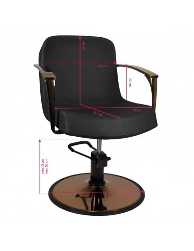GABBIANO STYLING CHAIR COPPER BOLONIA BLACK