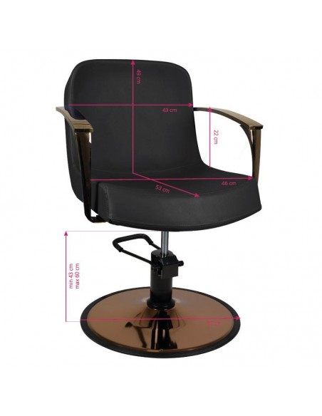 GABBIANO STYLING CHAIR COPPER BOLONIA BLACK