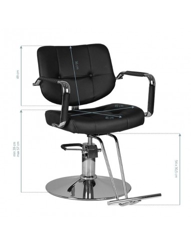 GABBIANO HAIRDRESSING CHAIR VIGO BLACK