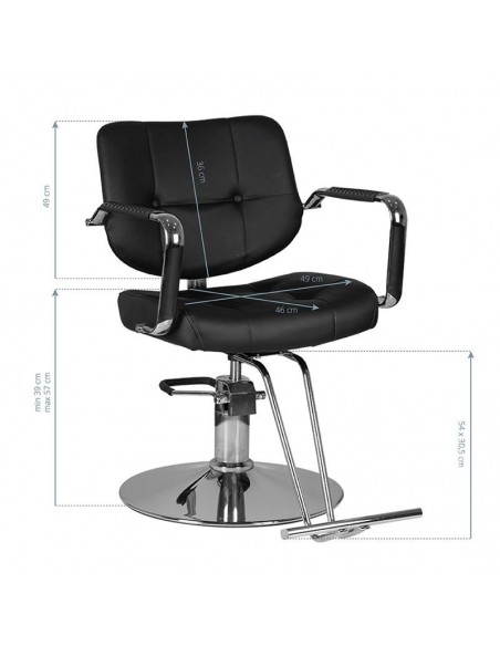 GABBIANO HAIRDRESSING CHAIR VIGO BLACK