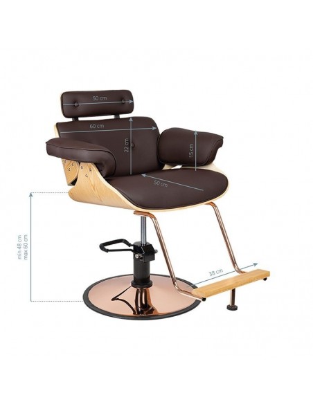 GABBIANO HAIRDRESSING CHAIR FLORENCE BROWN
