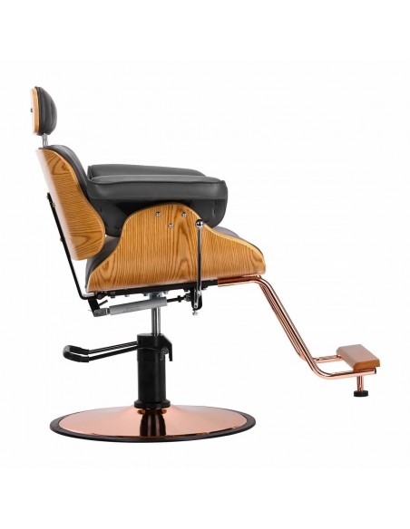 GABBIANO HAIRDRESSING CHAIR FLORENCE WITH ADJUSTABLE HEADREST GRAY
