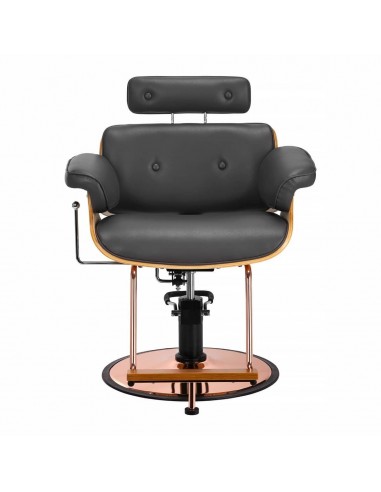 GABBIANO HAIRDRESSING CHAIR FLORENCE WITH ADJUSTABLE HEADREST GRAY