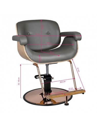 GABBIANO HAIRDRESSING CHAIR VENICE GRAY