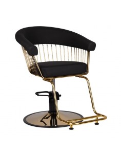 GABBIANO HAIRDRESSING CHAIR LILLE BLACK GOLD