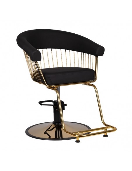 GABBIANO HAIRDRESSING CHAIR LILLE BLACK GOLD