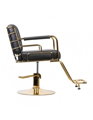 GABBIANO HAIRDRESSING CHAIR PRATO GOLD - BLACK
