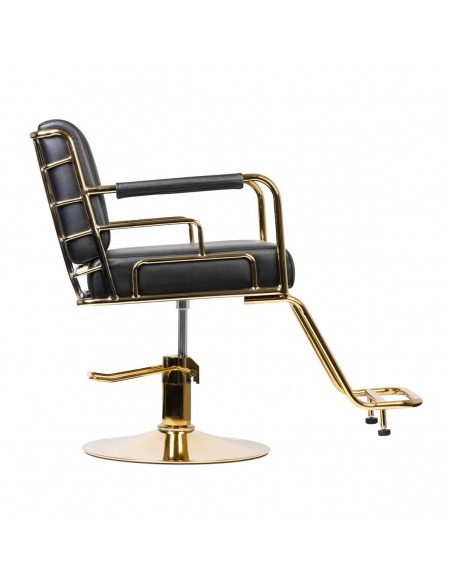 GABBIANO HAIRDRESSING CHAIR PRATO GOLD - BLACK