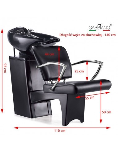 GABBIANO HAIR WASH UNIT Q-2278 BLACK