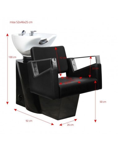 GABBIANO HAIR WASH UNIT VILNIUS BLACK