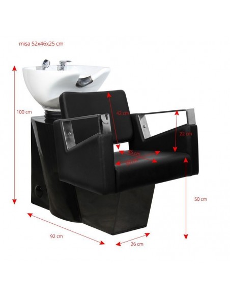 GABBIANO HAIR WASH UNIT VILNIUS BLACK