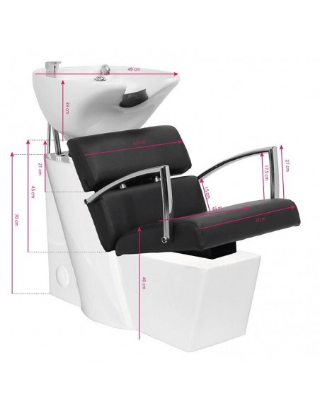 GABBIANO HAIR WASH UNIT BRUSSELS BLACK