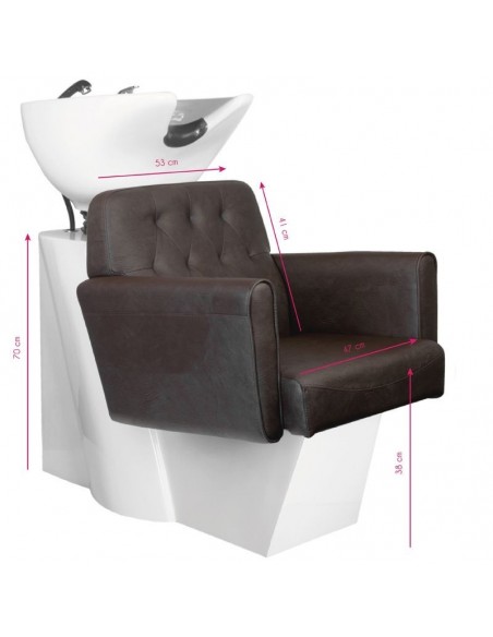 GABBIANO HAIR WASH UNIT HAMBURG BROWN