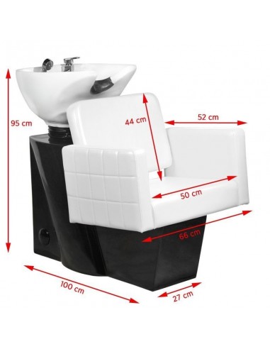 GABBIANO HAIR WASH UNIT ANKARA WHITE