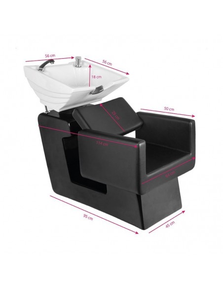 GABBIANO HAIR WASH UNIT TURIN BLACK