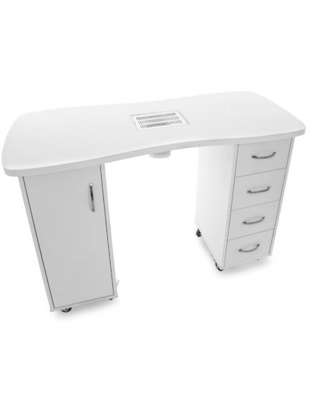 Desk 2027 white, two separate with an absorber