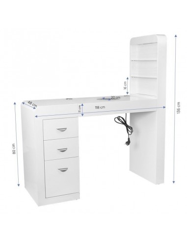 Cosmetic desk 310 white right