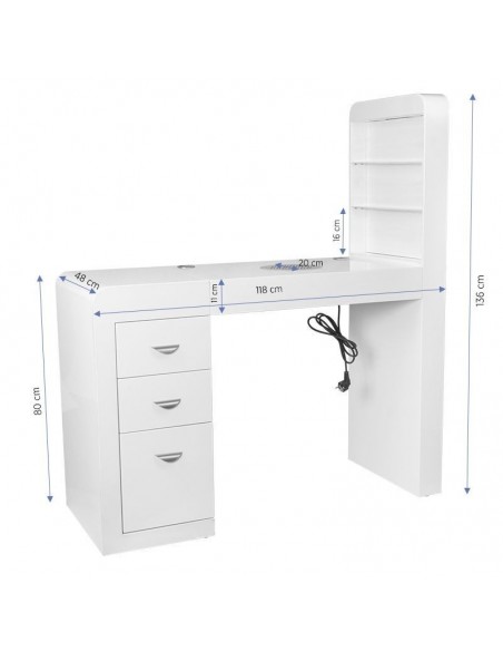 Cosmetic desk 310 white right