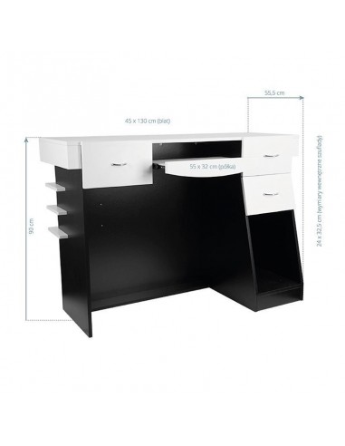 Gabbiano reception Carbon black and white