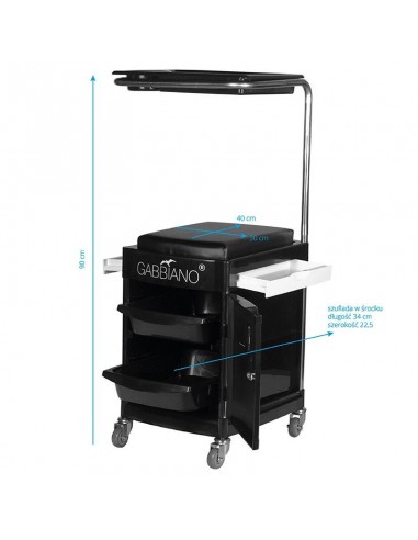 Helper - pedicure stool 23 plus black