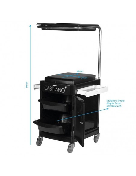 Helper - pedicure stool 23 plus black