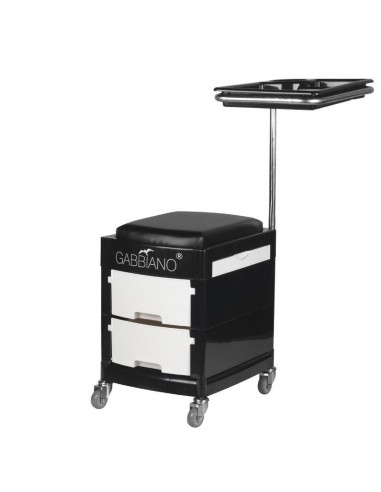 Helper - pedicure stool 16 plus black/white