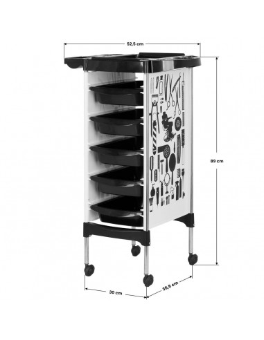Gabbiano hairdresser's helper X11-6 white graphics