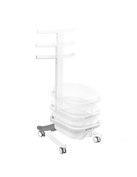 Comfort pedicure tray on wheels with Lift function
