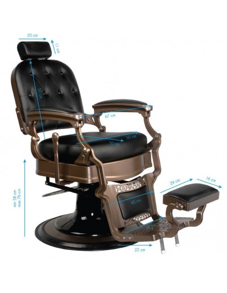 GABBIANO BARBER CHAIR OLD ERNESTO BLACK
