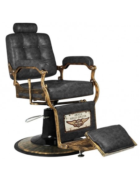 GABBIANO BARBER CHAIRBOSS BOSS OLD LEATHER BLACK